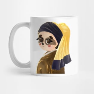 sloth with pearl earing Mug